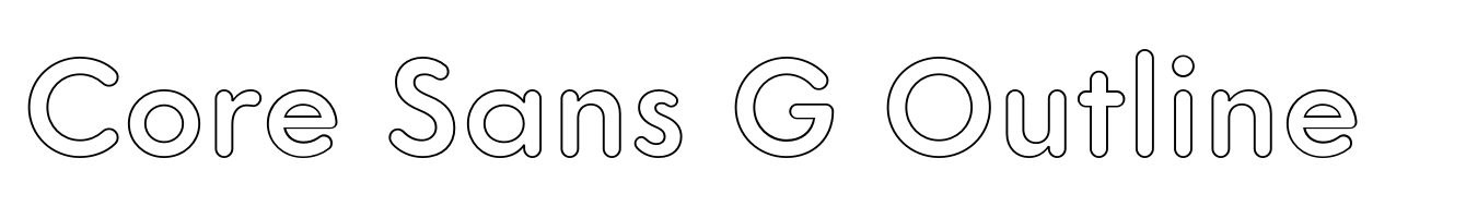 Core Sans G Outline